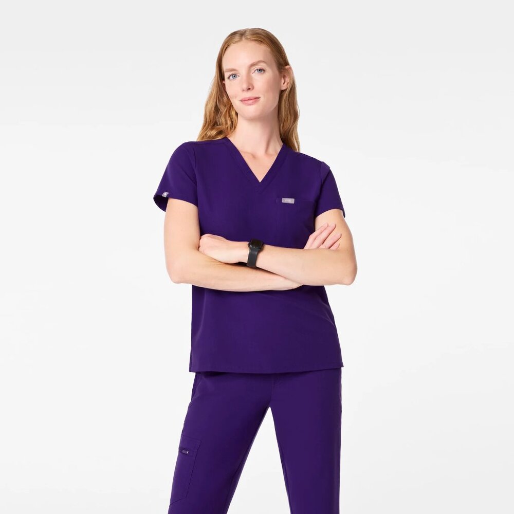 Catarina One-Pocket Scrub Top™ -  PURPLE PULSE  *LIMITED EDITION*